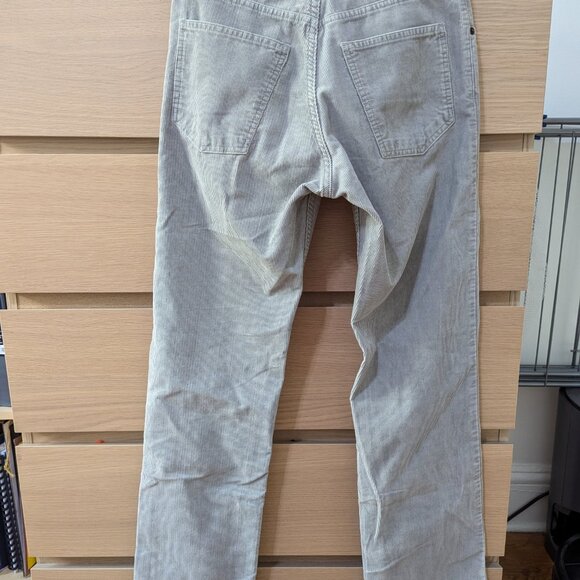 Ann Demeulemeester	Corduroy Gray Straight leg pants with key ring accessory - Picture 4 of 6